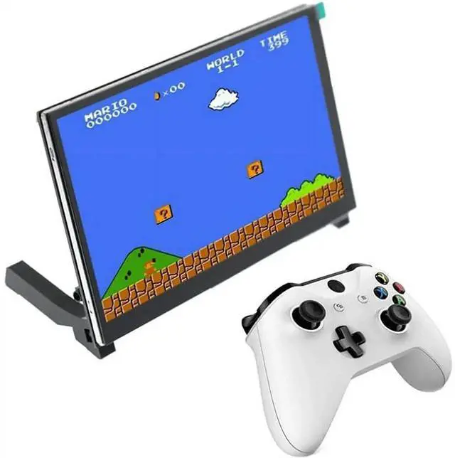 Alt view image 4 of 6 - 7 inch Touchscreen Monitor LCD HDMI Display Monitor 1024x600 HD IPS HDMI Display Compatible with Raspberry Pi 3B+/4B with Stand-H Drive-Free