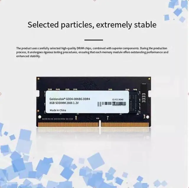 Alt view image 3 of 3 - Goldendisk 16GB DDR4 2666MHz 260PIN SODIMM 1.2V Changxin Chip Notebook memory stick