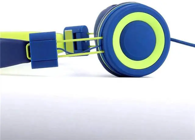 Alt view image 6 of 7 - Children'S Headphones Headset Wired Colorful Laptop Tablet Phone for Learning Online Class Headphones,Blue+Green,1 Set Of Headphones (With Cable),Blue&Green