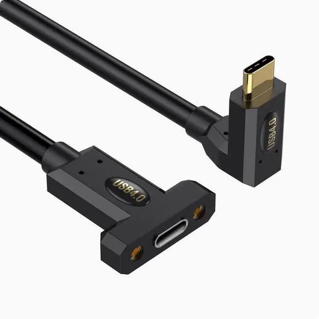 Main image of USB4 :TYPE-C fair bend Turn Type-C master ear screws fixed panel extension cable 8K60HZ Lightning Multi-function 240W