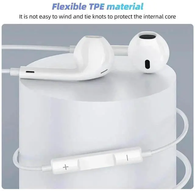 Alt view image 7 of 7 - Type C Wired Earphones For Apple iPhone 15 Pro Max In-Ear Wi