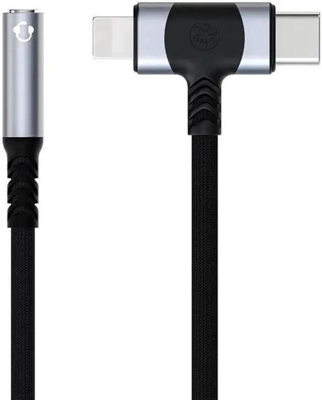 Main image of Lightning & USB-C to 3.5 mm Headphone Jack Adapter 2-IN-1 Headphone Adapter for iPhone Type C to 3.5mm Female Headphone Jack Adapter for ipad/iPhone 14/13/12/11/8/7/Samsung Galaxy/Pixel-MFI Certified