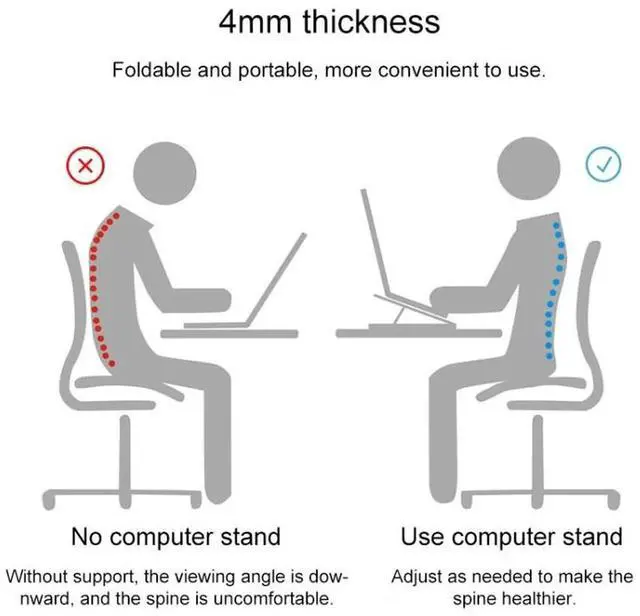 Alt view image 5 of 7 - 2 PCS Simple Notebook Computer Bracket Adjustable Height Increase Heat Dissipation Base Pad Holder (Green)