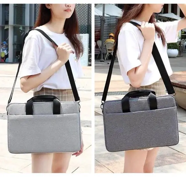 Alt view image 4 of 7 - ST09 Portable Single-shoulder Laptop Bag, Size: 13.3 inches 13.3 inches (Grey)