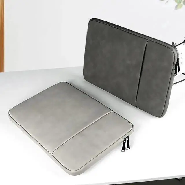 Alt view image 7 of 7 - ND01DZ Double Layer Waterproof Laptop Liner Bag, Size: 13.3 inches 13.3 inches (Light Gray)