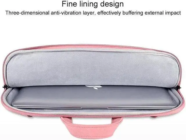 Alt view image 4 of 7 - ST06S Waterproof PU Leather Zipper Hidden Portable Strap One-shoulder Handbag for 13.3 inch Laptops, with Magic Stick & Suitcase Belt (Light Grey)