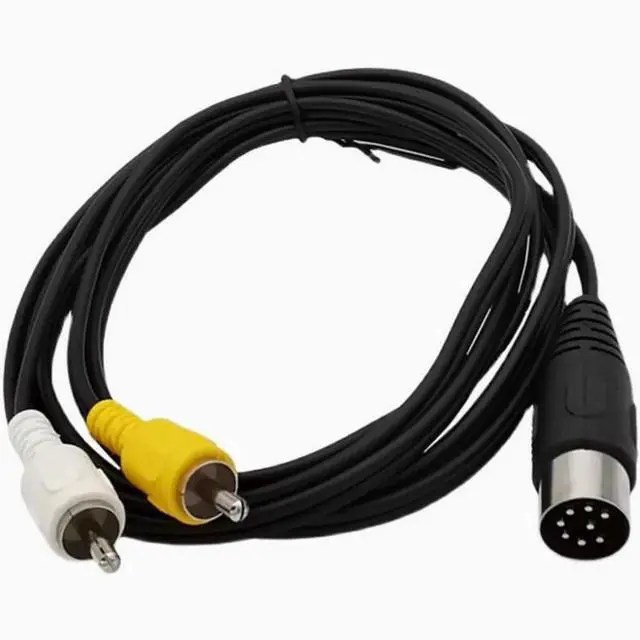 Alt view image 4 of 5 - Big DIN 8Pin Big din 8p to 2RCA Lotus Instrument Audio Old audio device adapter