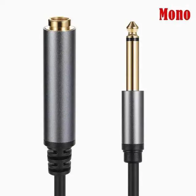 Alt view image 4 of 4 - 6.35mono dual channel male vowel extended guitar audio line amplifier microphone recording studio 1.8 m