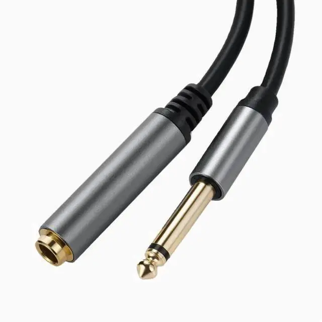 Alt view image 2 of 4 - 6.35mono dual channel male vowel extended guitar audio line amplifier microphone recording studio 1.8 m