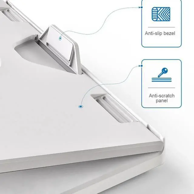 Alt view image 6 of 7 - Multifunctional Folding Notebook Stand Monitor Increase Rack, Colour: Tripod (Black) Tripod (Black)