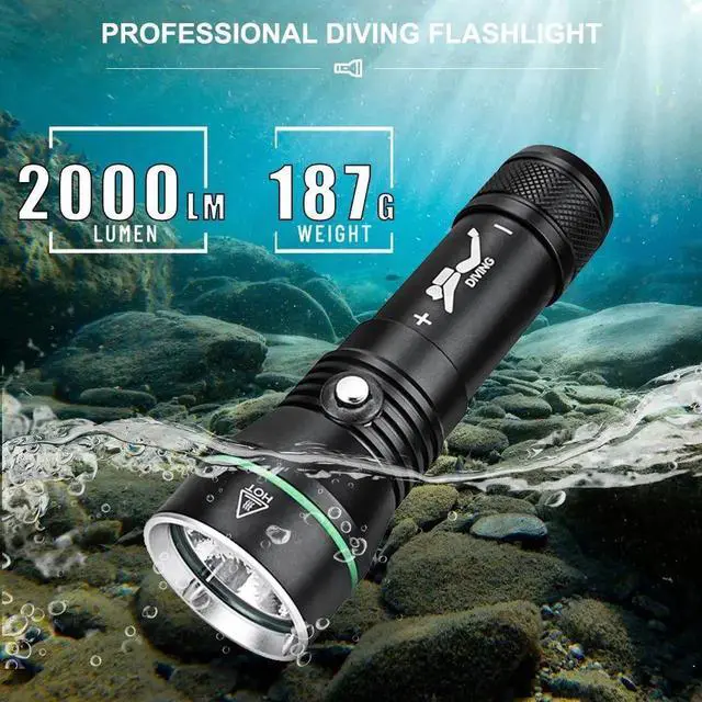 Main image of Asafee 110M Deep Diving Flashlight 2000 LM XHP50 LED Scuba F