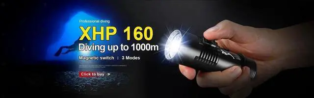 Main image of 10000LM XHP160 LED High Power Diving Torch IPX8 Professional
