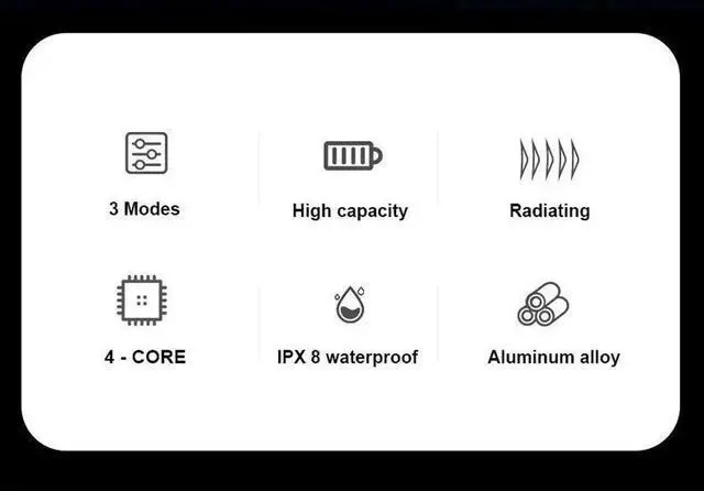 Alt view image 2 of 7 - 10000LM XHP160 LED High Power Diving Torch IPX8 Professional