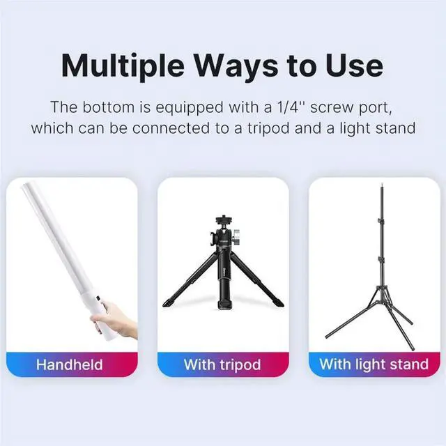 Alt view image 3 of 7 - 50CM Handheld RGB Colorful Stick Light Handheld LED Light Wa