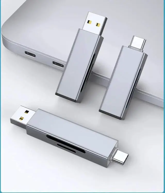 Alt view image 4 of 5 - USB3.0 camera card reader High-speed multi-function all-in-one universal sd memory card tf storage to Typec Mobile phone otg Computer tablet for Apple 16 Huawei ipad Canon ccd read USB3.0+Type-C port