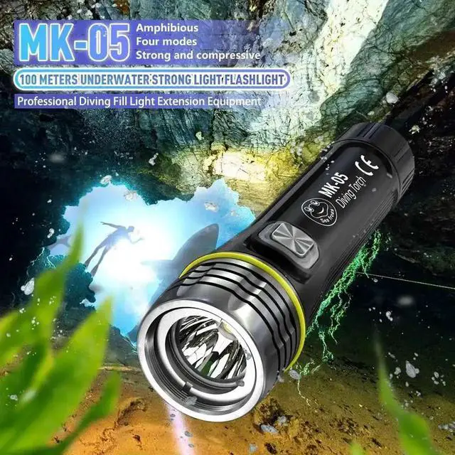 Main image of Seafrogs Underwater Diving Torch 100 Meter IP68 Waterproof G