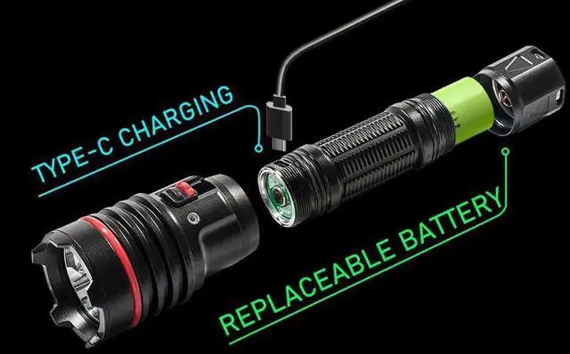Alt view image 6 of 7 - LetonPower diving flashlight underwater light scuba diving f