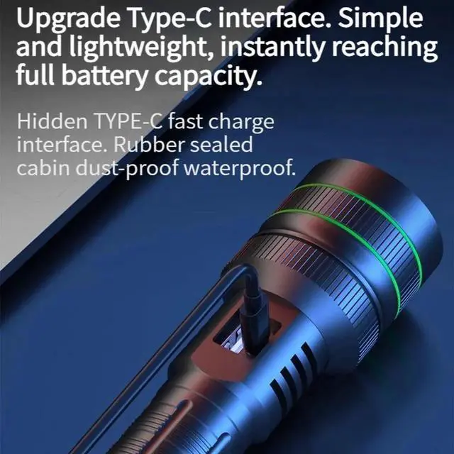 Alt view image 7 of 7 - XHP390 High Power Led Flashlights Usb Rechargeable Flashligh