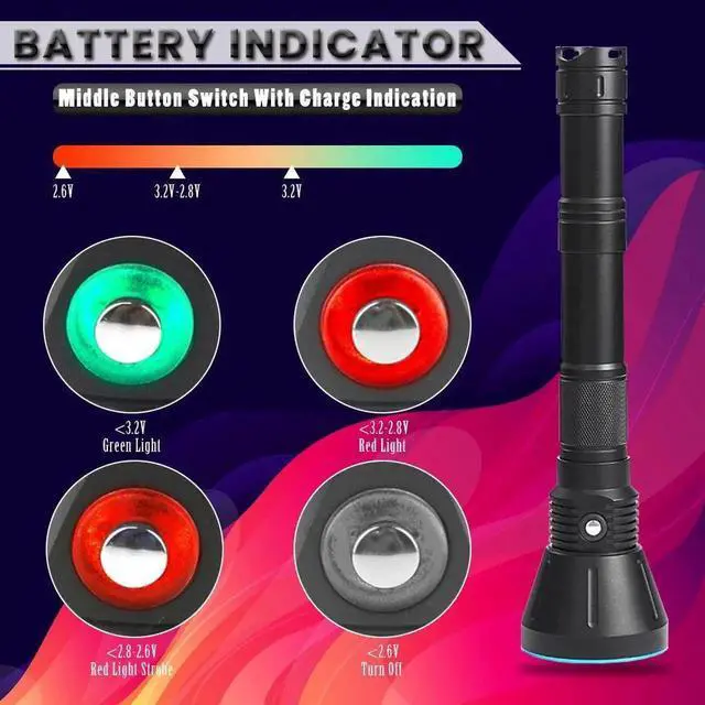 Alt view image 3 of 7 - Asafee 50M Underwater 10000LM Professional LED Diving Flashl