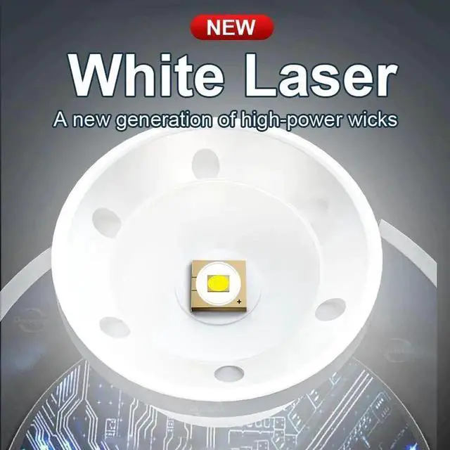 Alt view image 6 of 7 - New 12000mAh White Laser Flashlights 1000000LM Ultra Powerfu