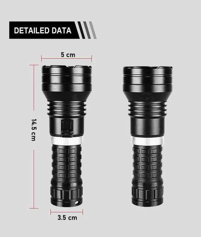 Alt view image 2 of 7 - 10000LM XHP120 LED High Power Diving Torch IPX8 Professional