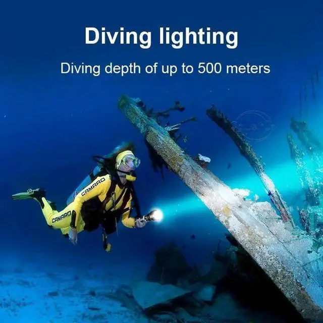 Alt view image 6 of 7 - 10000LM XHP120 LED High Power Diving Torch IPX8 Professional