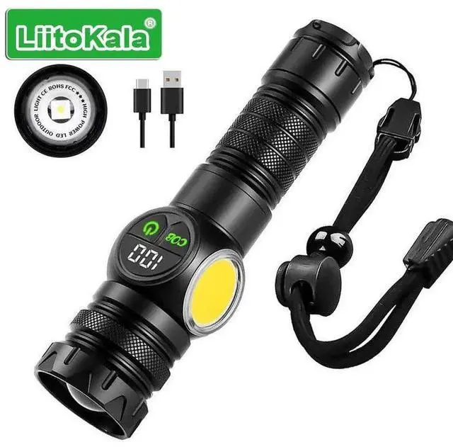 Main image of LiitoKala High-Lumen COB Laser Flashlight, (White/Red/Flash)