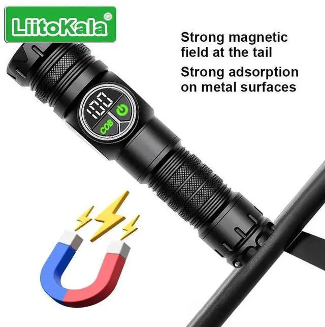 Alt view image 3 of 7 - LiitoKala High-Lumen COB Laser Flashlight, (White/Red/Flash)
