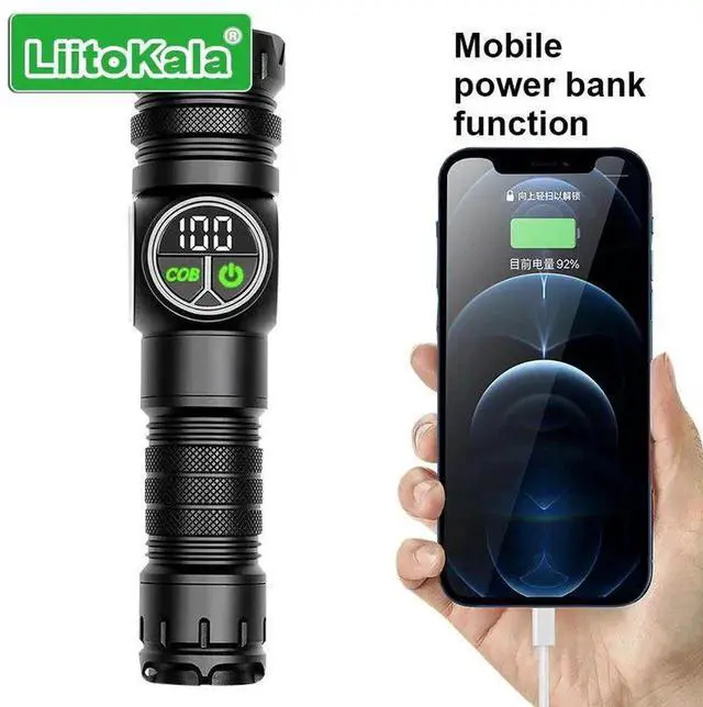 Alt view image 5 of 7 - LiitoKala High-Lumen COB Laser Flashlight, (White/Red/Flash)