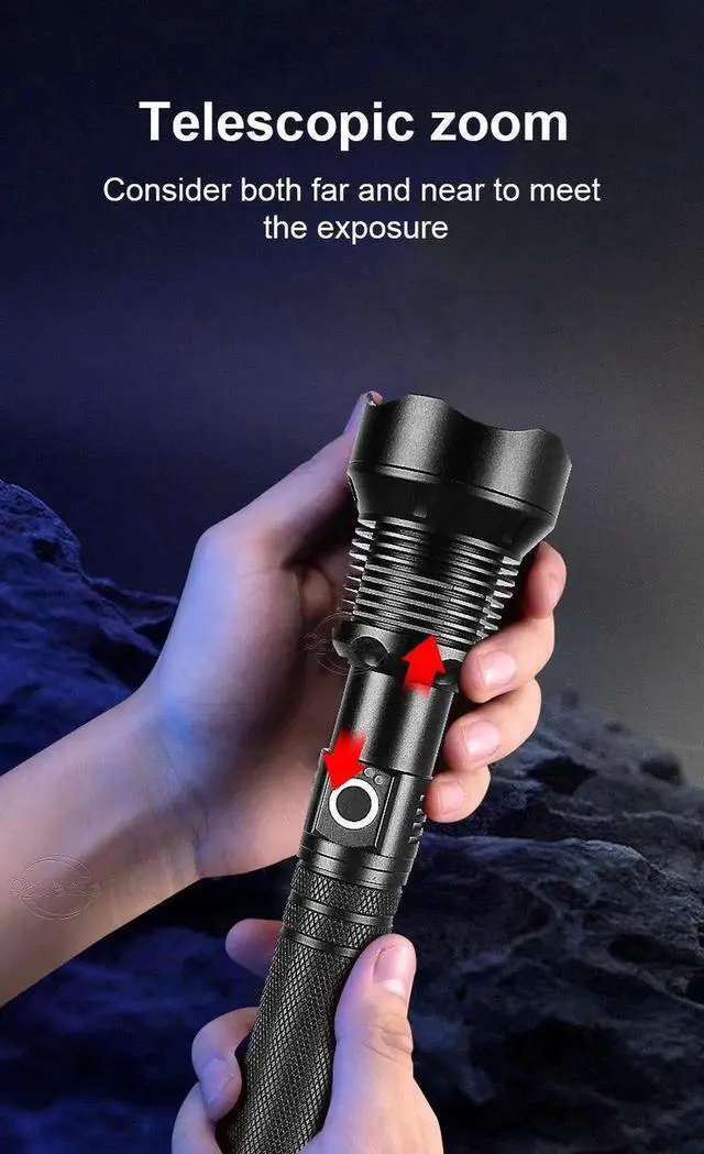 Alt view image 5 of 7 - XHP390 Most Powerful Flashlight White Laser Rechargeable Fla
