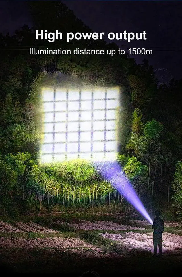 Alt view image 7 of 7 - XHP390 Most Powerful Flashlight White Laser Rechargeable Fla