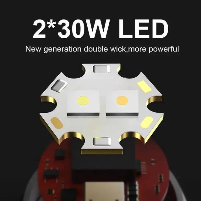 Alt view image 6 of 7 - 2*30W LED High Power Diving Torch IPX8 Professional Diving F