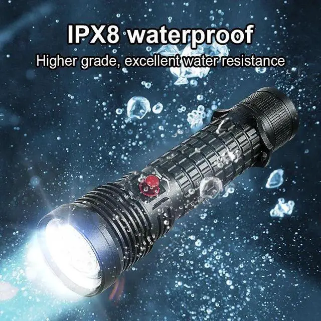 Alt view image 7 of 7 - 2*30W LED High Power Diving Torch IPX8 Professional Diving F