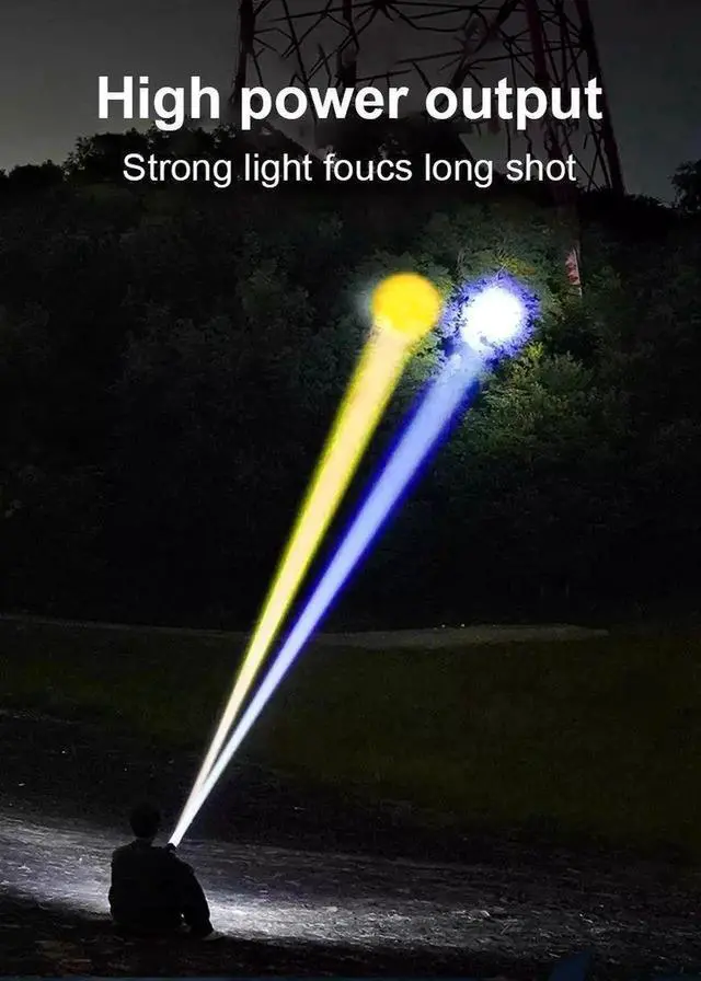 Alt view image 5 of 7 - 2*30W LED High Power Diving Torch IPX8 Professional Diving F