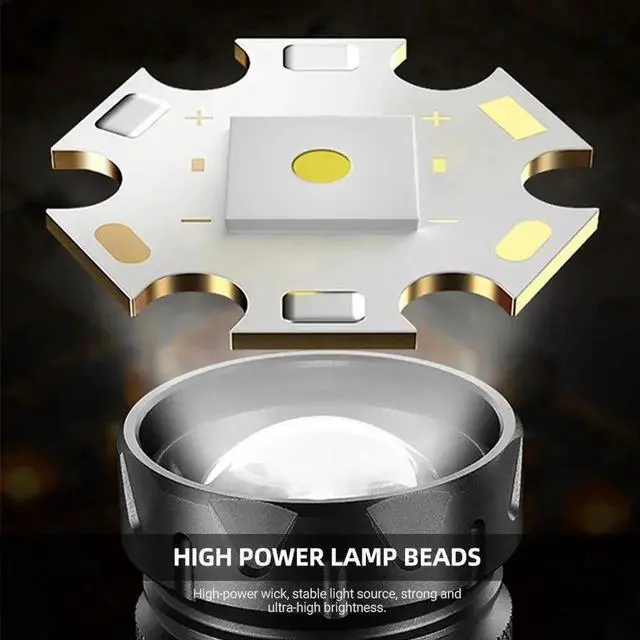 Alt view image 5 of 7 - High Power White Laser LED Flashlight Built-in Battery USB R