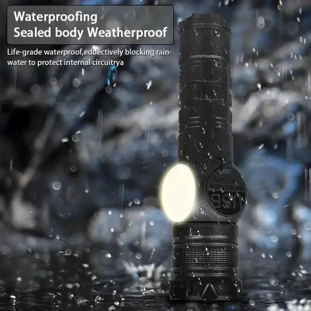 Alt view image 3 of 7 - High Power White Laser LED Flashlight Built-in Battery USB R