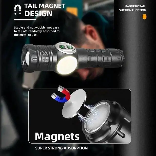 Alt view image 2 of 7 - High Power White Laser LED Flashlight Built-in Battery USB R