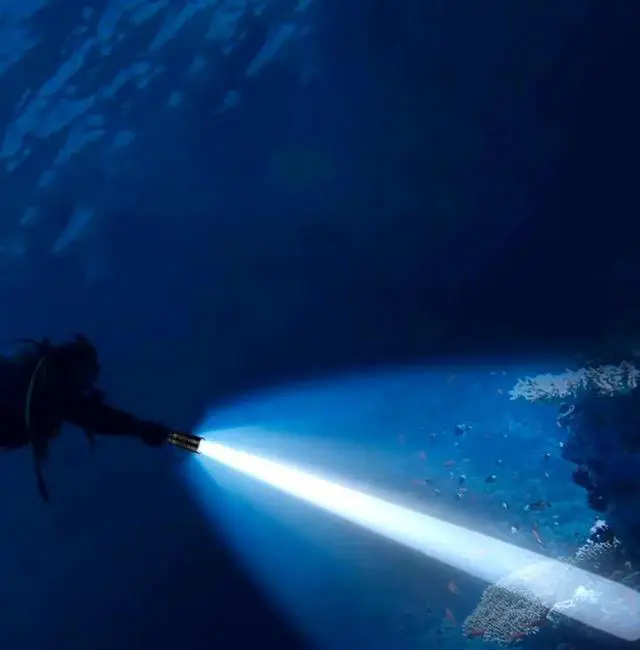 Alt view image 4 of 7 - Most Powrful XHP360 Scuba Diving Flashlight Super Bright Pro