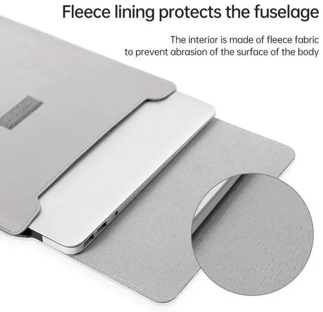 Alt view image 7 of 7 - 4 in 1 Lightweight and Portable Leather Computer Bag, Size:13/14 inches 13/14 inches (Yellow)