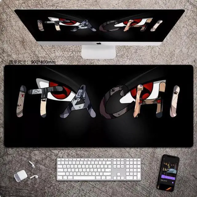 Main image of Anime NARUTO mouse pad Extended Gaming Mouse Pad with Stitched Edges, Large Mouse pad with Non-Slip Rubber Base for Work & Gaming, Office & Home 800*300mm