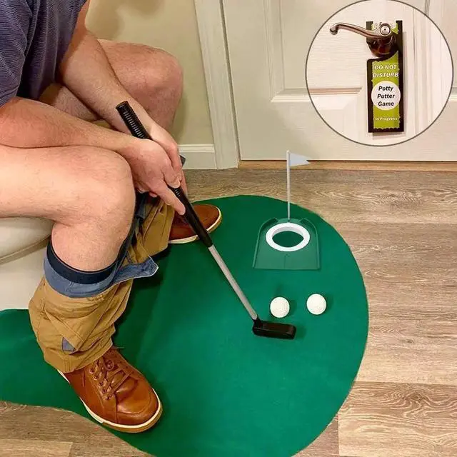 Alt view image 3 of 7 - Indoor Golf Putting Trainer With Hole Flag Putter Green Prac