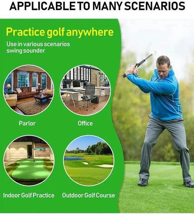 Alt view image 7 of 7 - Golf Retractable Swing Practice Stick Indoor Golf Sound Assi