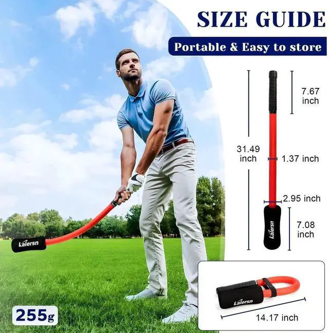 Alt view image 2 of 7 - Golf Multi-functional Swing Aid Golf Warm Up Stick Power Sti