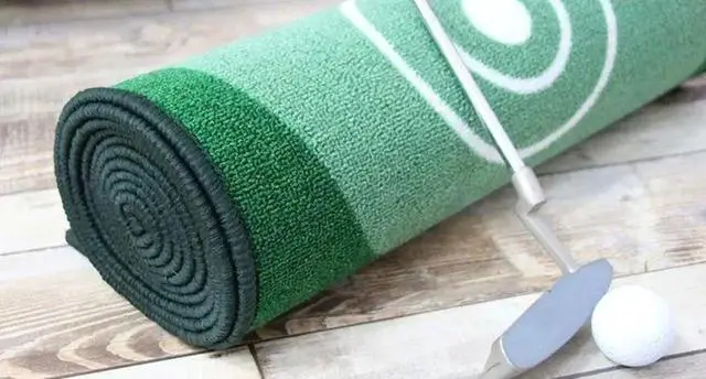 Alt view image 6 of 7 - Indoor and outdoor training putter mat, washable, non-slip,