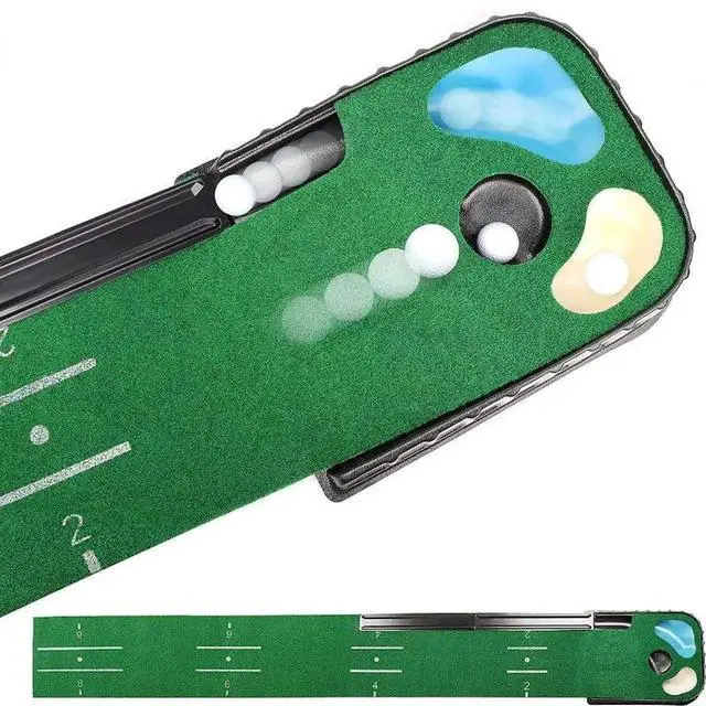 Main image of PGM Golf Indoor Putting Mat Putter Trainer Green Carpet Prac