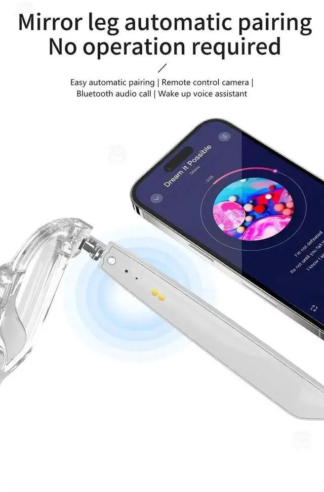 Alt view image 5 of 7 - Smart Glasses 144 AI Languages Translator Chat Intelligent B