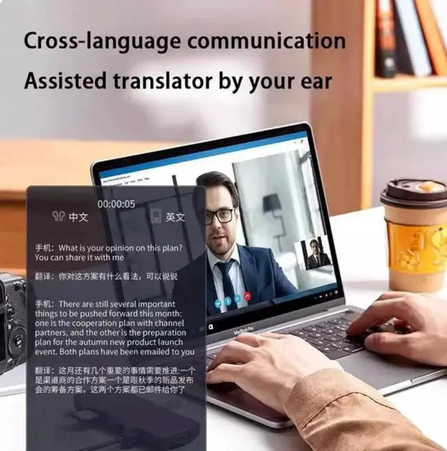 Alt view image 2 of 5 - HY-G9 Smart Glasses AI Intelligent Translation 144Languages