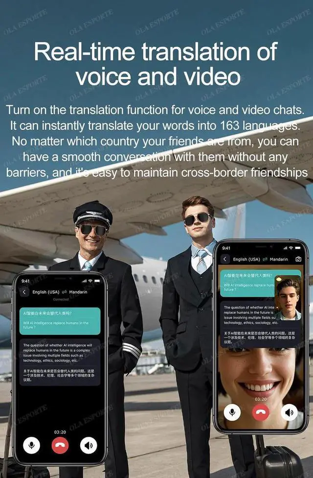 Alt view image 6 of 7 - Smart Glasses AI Translation Glasses Smartglasses