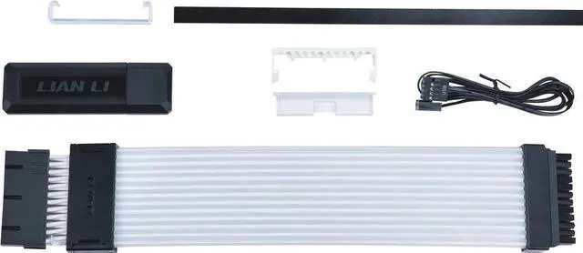 Alt view image 5 of 6 - LIAN-LI STRIMER Wireless 24 Pin and LIAN-LI STRIMER Wireless 12+4pin wide (12 Light Guides) Addressable RGB GPU Power Extension Cable Combo,Included Wireless Transmitter