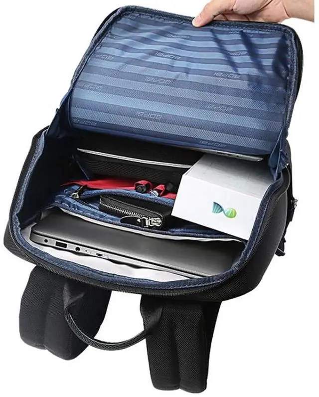 Alt view image 7 of 7 - Bopai 751-006881 Business Anti-theft Waterproof Large Capacity Double Shoulder Bag,with USB Charging Port, Size: 30x14x44cm(Black)